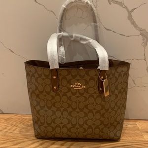 Coach Tote Bag Logo Light Brown BNWT